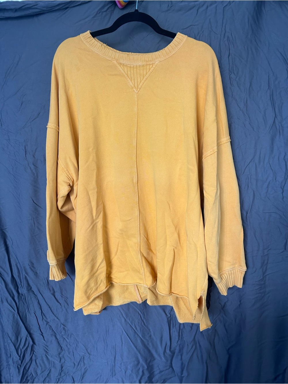 aerie Oversized Scoop Neck Sweater in dandelion Yellow